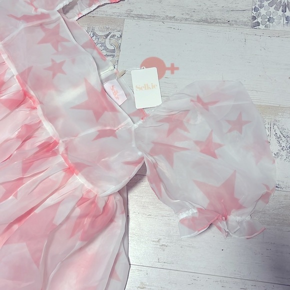 Selkie French Puff Dress in Powdered Star size 4X - Picture 3 of 10